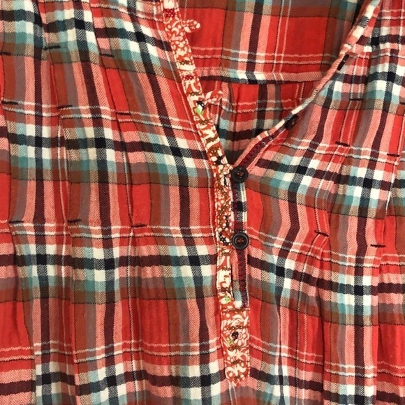Freelance Plaid Blouse Size M - Picture 3 of 6